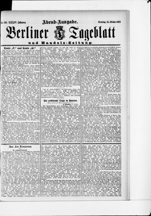 Berliner Tageblatt und Handels-Zeitung vom 24.10.1905