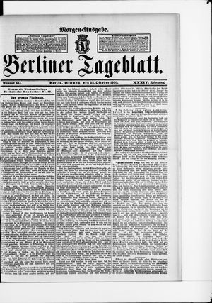 Berliner Tageblatt und Handels-Zeitung vom 25.10.1905