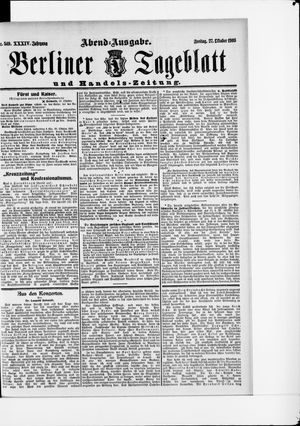 Berliner Tageblatt und Handels-Zeitung on Oct 27, 1905