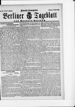 Berliner Tageblatt und Handels-Zeitung vom 30.10.1905