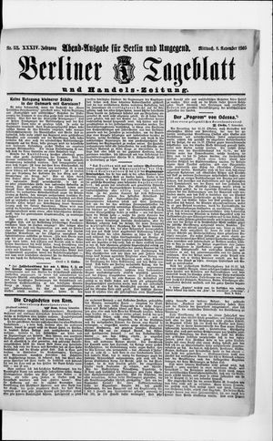 Berliner Tageblatt und Handels-Zeitung on Nov 8, 1905