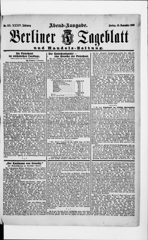 Berliner Tageblatt und Handels-Zeitung on Nov 10, 1905