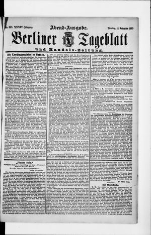 Berliner Tageblatt und Handels-Zeitung vom 14.11.1905
