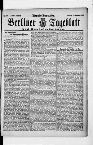 Berliner Tageblatt und Handels-Zeitung vom 28.11.1905