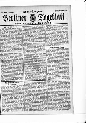 Berliner Tageblatt und Handels-Zeitung vom 01.12.1905