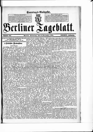 Berliner Tageblatt und Handels-Zeitung on Dec 3, 1905