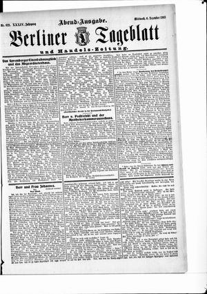 Berliner Tageblatt und Handels-Zeitung vom 06.12.1905