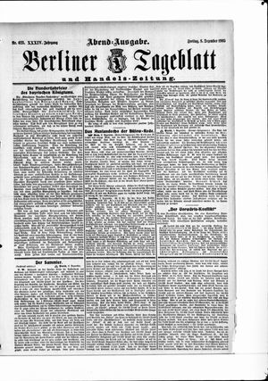 Berliner Tageblatt und Handels-Zeitung vom 08.12.1905