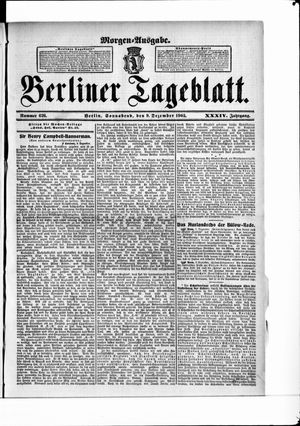 Berliner Tageblatt und Handels-Zeitung vom 09.12.1905
