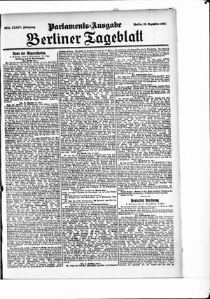 Berliner Tageblatt und Handels-Zeitung vom 10.12.1905