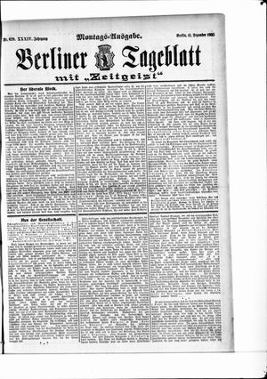 Berliner Tageblatt und Handels-Zeitung vom 11.12.1905