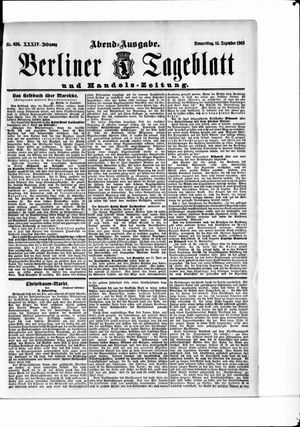 Berliner Tageblatt und Handels-Zeitung vom 14.12.1905
