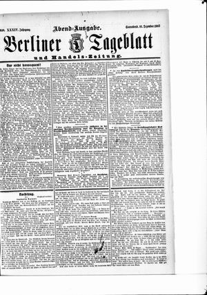 Berliner Tageblatt und Handels-Zeitung vom 16.12.1905