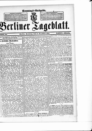 Berliner Tageblatt und Handels-Zeitung vom 17.12.1905
