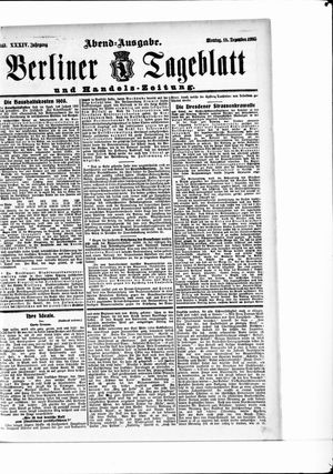Berliner Tageblatt und Handels-Zeitung on Dec 18, 1905