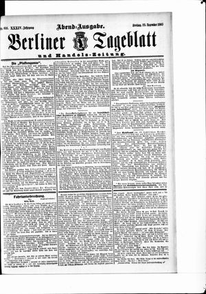 Berliner Tageblatt und Handels-Zeitung on Dec 22, 1905