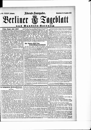 Berliner Tageblatt und Handels-Zeitung vom 23.12.1905