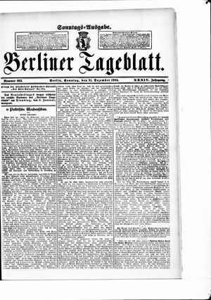 Berliner Tageblatt und Handels-Zeitung vom 31.12.1905