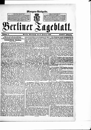 Berliner Tageblatt und Handels-Zeitung on Jan 3, 1906