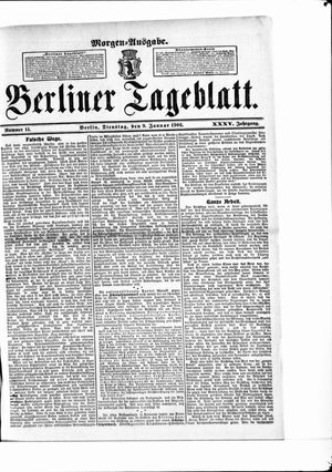 Berliner Tageblatt und Handels-Zeitung vom 09.01.1906