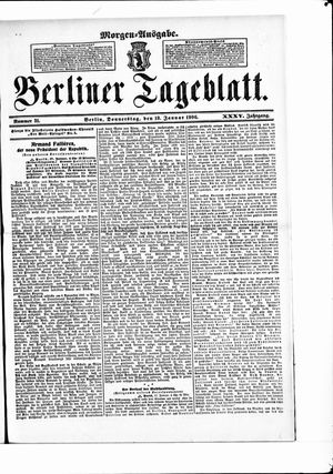 Berliner Tageblatt und Handels-Zeitung on Jan 18, 1906