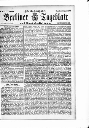 Berliner Tageblatt und Handels-Zeitung vom 20.01.1906