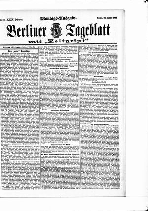 Berliner Tageblatt und Handels-Zeitung vom 22.01.1906