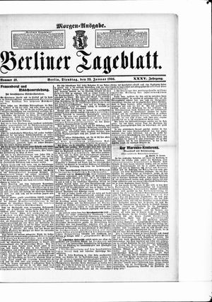 Berliner Tageblatt und Handels-Zeitung on Jan 23, 1906