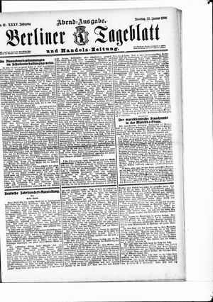Berliner Tageblatt und Handels-Zeitung on Jan 23, 1906