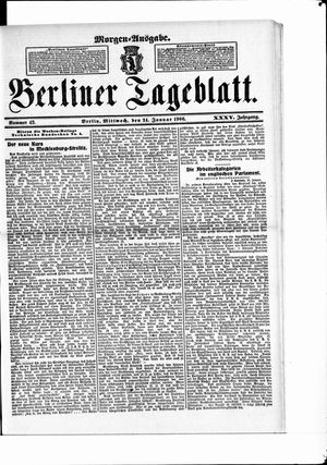 Berliner Tageblatt und Handels-Zeitung vom 24.01.1906