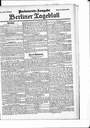 Berliner Tageblatt und Handels-Zeitung vom 25.01.1906