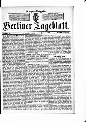 Berliner Tageblatt und Handels-Zeitung on Jan 30, 1906