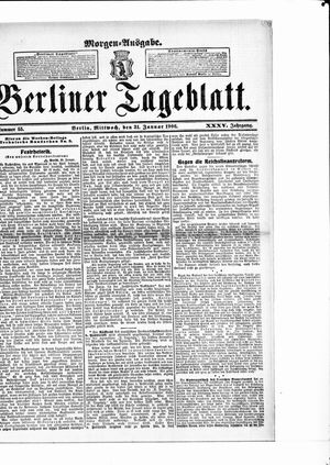 Berliner Tageblatt und Handels-Zeitung vom 31.01.1906