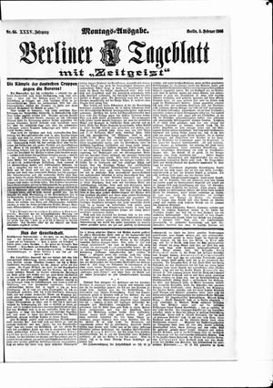 Berliner Tageblatt und Handels-Zeitung vom 05.02.1906