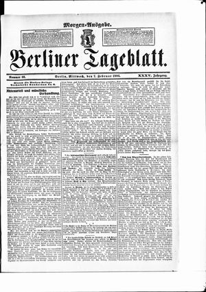 Berliner Tageblatt und Handels-Zeitung on Feb 7, 1906