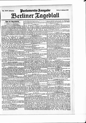 Berliner Tageblatt und Handels-Zeitung vom 08.02.1906
