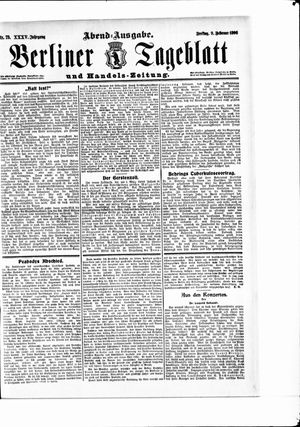 Berliner Tageblatt und Handels-Zeitung vom 09.02.1906