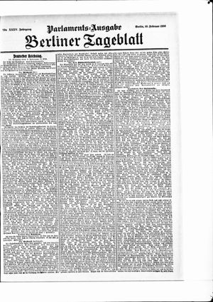 Berliner Tageblatt und Handels-Zeitung on Feb 10, 1906