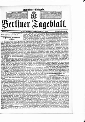 Berliner Tageblatt und Handels-Zeitung vom 11.02.1906