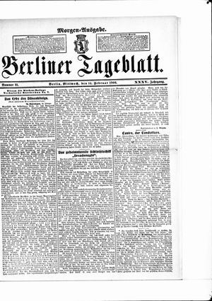 Berliner Tageblatt und Handels-Zeitung vom 14.02.1906