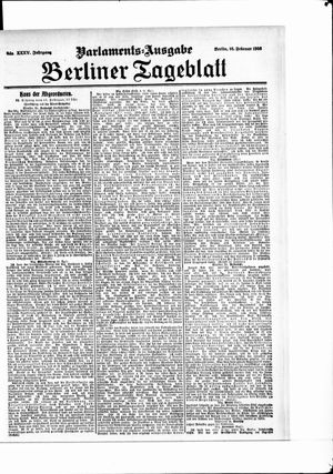 Berliner Tageblatt und Handels-Zeitung vom 16.02.1906