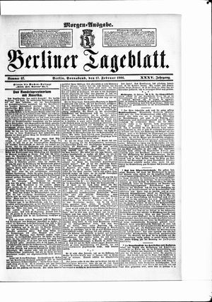 Berliner Tageblatt und Handels-Zeitung on Feb 17, 1906