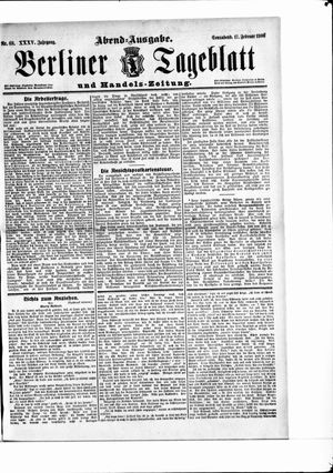 Berliner Tageblatt und Handels-Zeitung on Feb 17, 1906