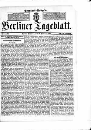 Berliner Tageblatt und Handels-Zeitung vom 18.02.1906