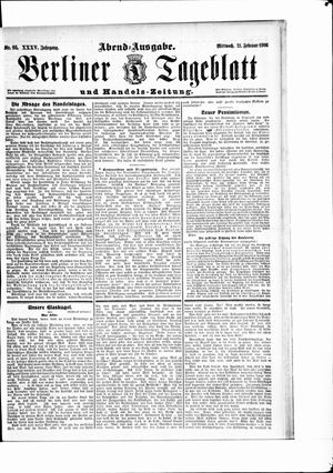 Berliner Tageblatt und Handels-Zeitung vom 21.02.1906