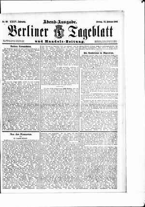 Berliner Tageblatt und Handels-Zeitung on Feb 23, 1906