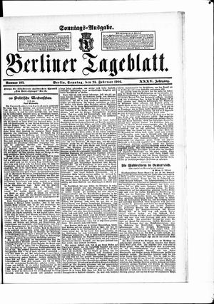 Berliner Tageblatt und Handels-Zeitung vom 25.02.1906