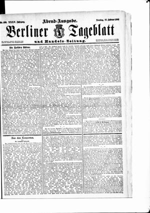 Berliner Tageblatt und Handels-Zeitung vom 27.02.1906