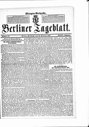 Berliner Tageblatt und Handels-Zeitung vom 28.02.1906