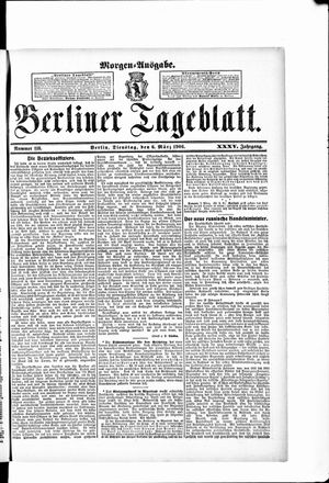 Berliner Tageblatt und Handels-Zeitung on Mar 6, 1906